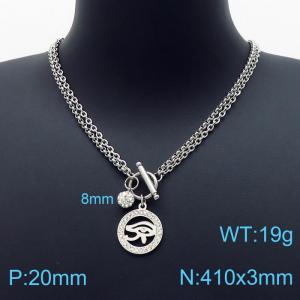 Stainless Steel Stone Necklace - KN200023-Z