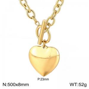 SS Gold-Plating Necklace - KN200044-Z