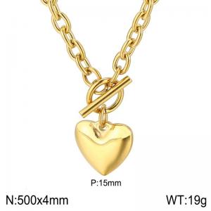 SS Gold-Plating Necklace - KN200046-Z