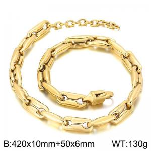 SS Gold-Plating Necklace - KN200189-Z