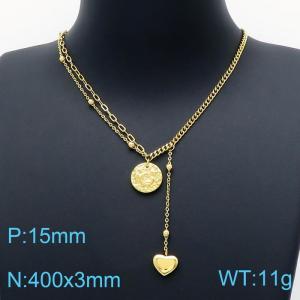 SS Gold-Plating Necklace - KN200316-HM