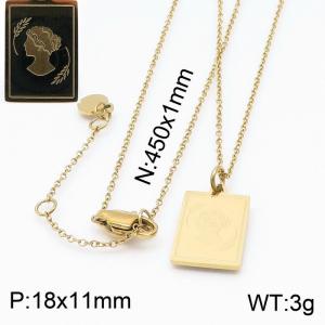 SS Gold-Plating Necklace - KN200343-KLHQ
