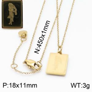SS Gold-Plating Necklace - KN200344-KLHQ