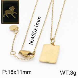 SS Gold-Plating Necklace - KN200345-KLHQ