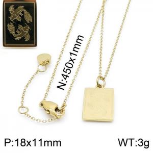 SS Gold-Plating Necklace - KN200351-KLHQ
