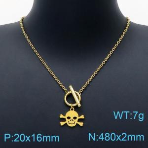 SS Gold-Plating Necklace - KN200430-Z
