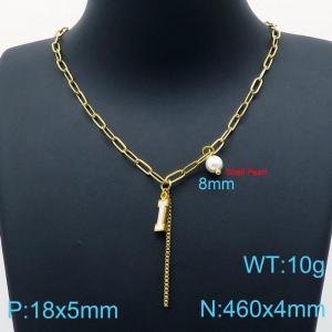 SS Gold-Plating Necklace - KN200519-Z