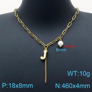 SS Gold-Plating Necklace - KN200520-Z