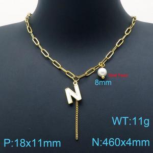 SS Gold-Plating Necklace - KN200524-Z