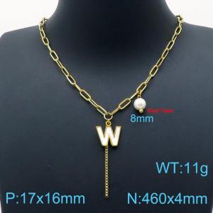 SS Gold-Plating Necklace - KN200533-Z