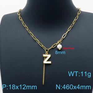 SS Gold-Plating Necklace - KN200536-Z