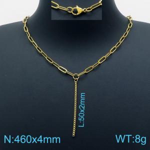 SS Gold-Plating Necklace - KN200575-Z