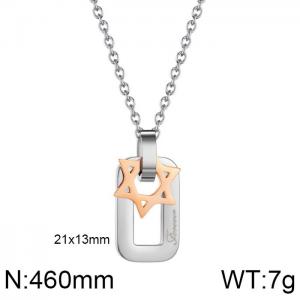 SS Rose Gold-Plating Necklace - KN200770-WGMB