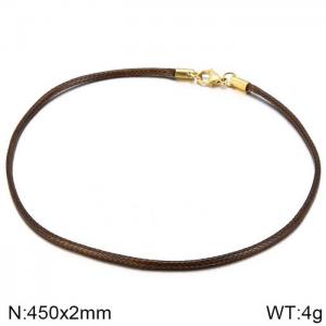Stainless Steel Clasp with Fabric Cord - KN201934-Z