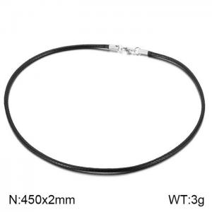 Stainless Steel Clasp with Fabric Cord - KN201944-Z