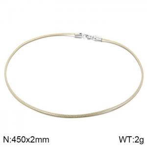 Stainless Steel Clasp with Fabric Cord - KN201946-Z