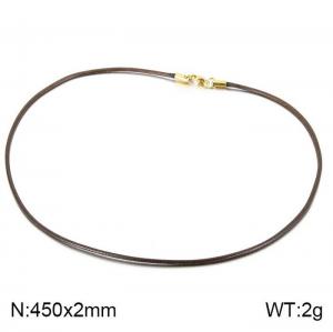 Stainless Steel Clasp with Fabric Cord - KN201949-Z