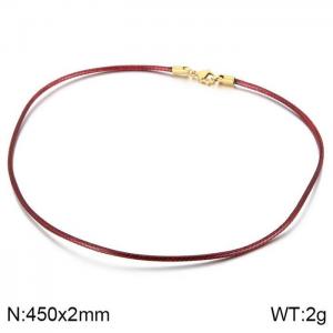 Stainless Steel Clasp with Fabric Cord - KN201953-Z