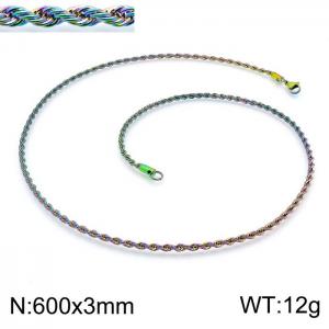 Colorful Plating Necklace - KN202003-Z