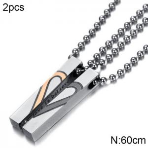 Couple Necklaces - KN202334-WGZH