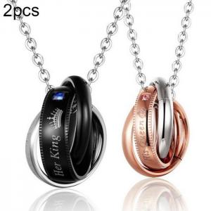 Couple Necklaces - KN202335-WGZH