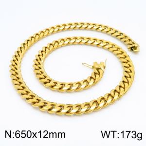 SS Gold-Plating Necklace - KN202875-KFC