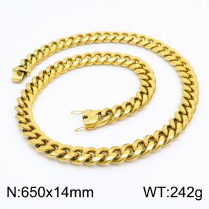SS Gold-Plating Necklace - KN202878-KFC