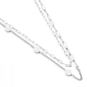 Stainless Steel Necklace - KN202989-BKL
