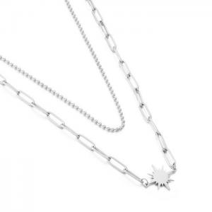 Stainless Steel Necklace - KN202991-BKL