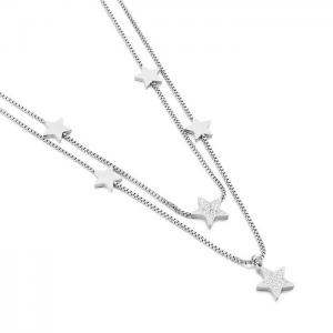 Stainless Steel Necklace - KN202996-BKL