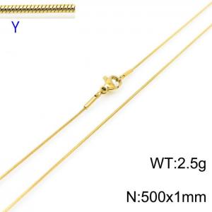 SS Gold-Plating Necklace - KN203726-Z