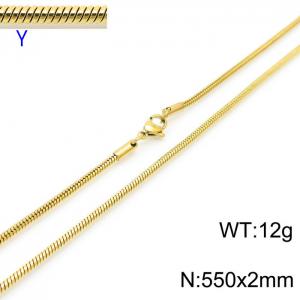 SS Gold-Plating Necklace - KN203763-Z