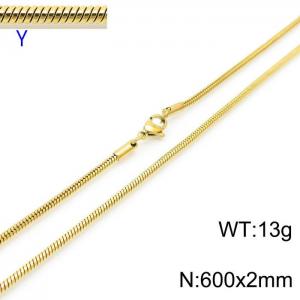 SS Gold-Plating Necklace - KN203764-Z