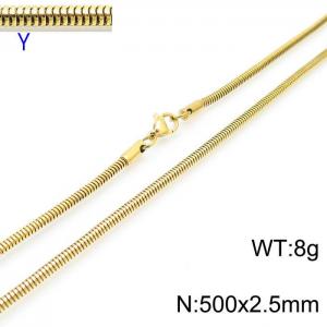 SS Gold-Plating Necklace - KN203774-Z