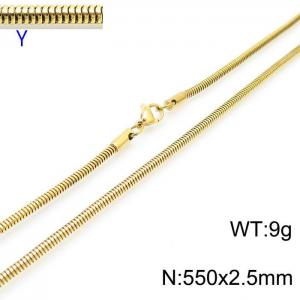 SS Gold-Plating Necklace - KN203775-Z
