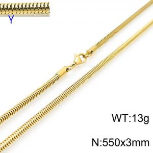 SS Gold-Plating Necklace - KN203787-Z