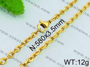 SS Gold-Plating Necklace - KN20747-Z