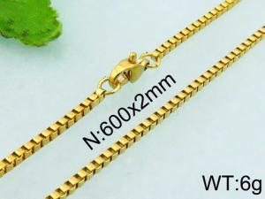 Staineless Steel Small Gold-plating Chain - KN21890-Z