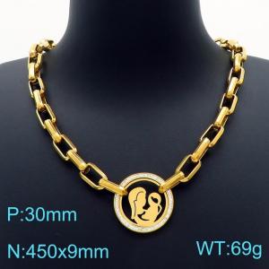 SS Gold-Plating Necklace - KN226252-Z