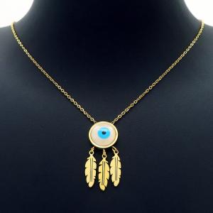 Stainless steel gold necklace - KN226592-HM