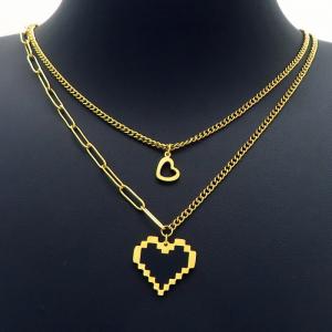 SS Gold-Plating Necklace - KN226637-SP