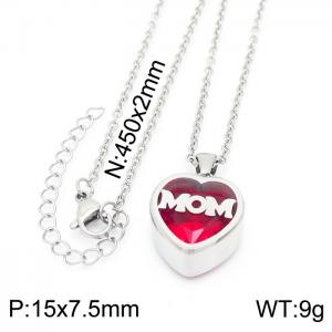 Stainless Steel Stone Necklace （Mother's Day） - KN226774-K