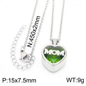 Stainless Steel Stone Necklace （Mother's Day） - KN226776-K