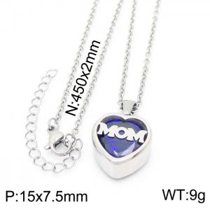 Stainless Steel Stone Necklace （Mother's Day） - KN226782-K