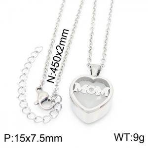 Stainless Steel Stone Necklace （Mother's Day） - KN226783-K