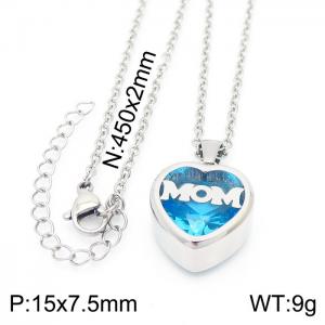 Stainless Steel Stone Necklace （Mother's Day） - KN226784-K