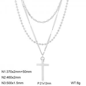 Stainless Steel Necklace - KN227437-WGCY