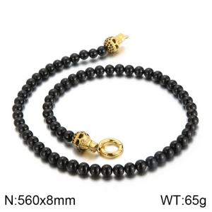 Stainless Skull Necklaces - KN227440-K
