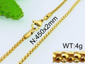 Staineless Steel Small Gold-plating Chain - KN22853-CD
