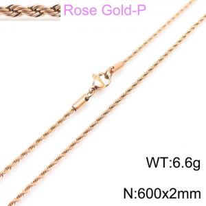 SS Rose Gold-Plating Necklaces - KN228812-Z